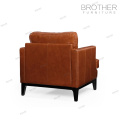PU Living Room American chesterfield leather single seat sofa